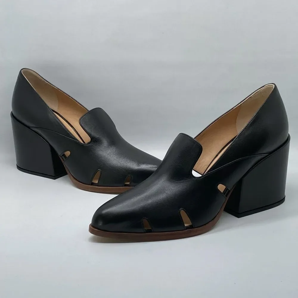 Gabriela Hearst Eliza 80MM Leather Loafers size 39